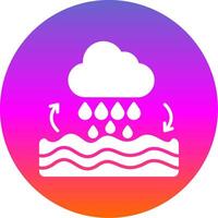 Water Cycle Glyph Gradient Circle Icon Design vector