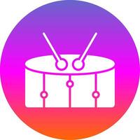 Snare Glyph Gradient Circle Icon Design vector