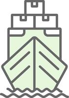 Yacht Fillay Icon Design vector