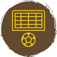 Football Goal Line Circle Sticker Icon vector