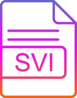 svi archivo formato línea degradado icono diseño vector