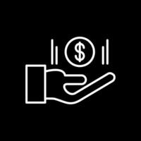 Payday Loan Line Inverted Icon Design vector