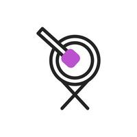 Drum icon duotone purple black ramadan illustration vector