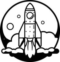 Space rocket icon. Cartoon illustration of space rocket icon for web design vector