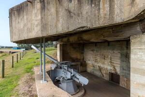 Old wartime bunker. Fort Lytton, Brisbane, Queensland, Australia. photo