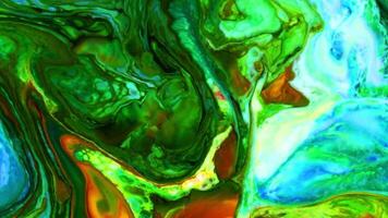 Abstract Timeless of Art Paints Spreading Colorful Footage. video