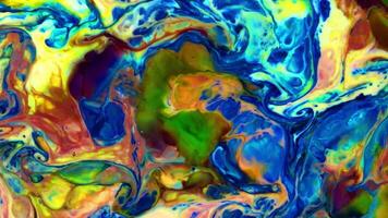 Abstract Timeless of Art Paints Spreading Colorful Footage. video