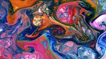 Abstract Timeless of Art Paints Spreading Colorful Footage. video