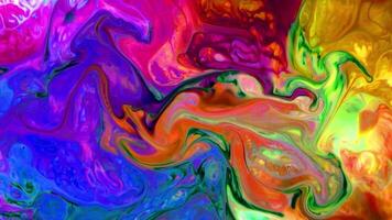 Abstract Timeless of Art Paints Spreading Colorful Footage. video