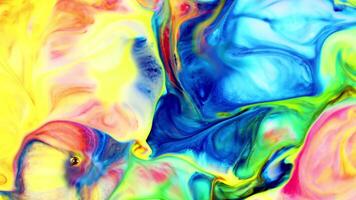 Abstract Timeless of Art Paints Spreading Colorful Footage. video