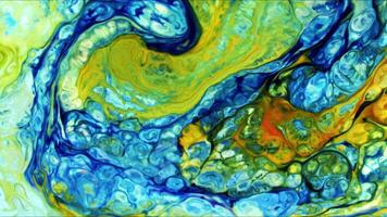 Abstract Timeless of Art Paints Spreading Colorful Footage. video