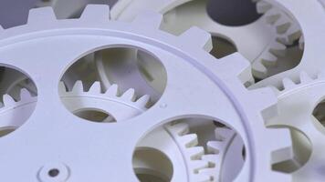 Harmonious Operation of Cogs Wheel Gears Working Footage. video