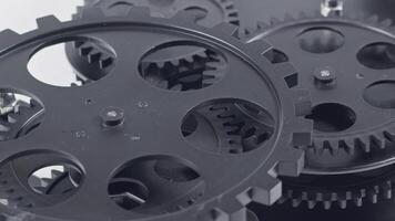 Harmonious Operation of Cogs Wheel Gears Working Footage. video