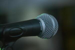 Front view of a microphone. photo