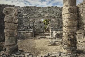 Columns of the Mayan temples 2 photo