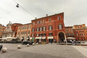 MODENA ITALY 1 OCTOBER 2020 Piazza Roma in Modena Italy In english Roma square in the historical center of Modena photo