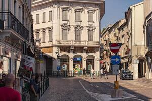 TREVISO ITALY 13 AUGUST 2020 Landscape of buildings in Treviso in Italy photo