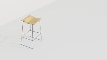 3d rendering wake stool and bar chair on white background photo