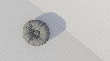 3d rendering round beanbag on blueprint photo