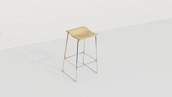 3d rendering wake stool and bar chair on white background photo