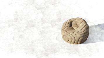 3d rendering bean bag chair on sketch photo