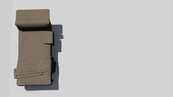 3d rendering a lounge sofa with a backrest on only one side and a coffee table attached photo