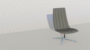 3d rendering lounge chair office on blueprint photo