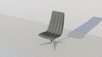 3d rendering lounge chair office on blueprint photo