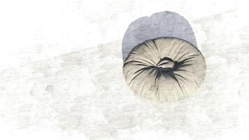 3d rendering round beanbag on sketch photo