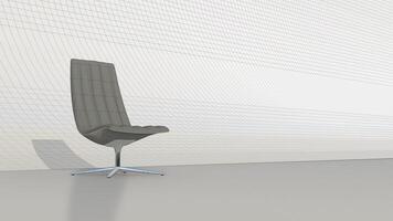 3d rendering lounge chair office on blueprint photo