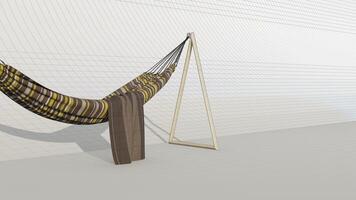 3D illustration of a relaxing hammock photo