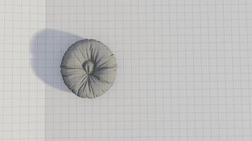 3d rendering round beanbag on blueprint photo