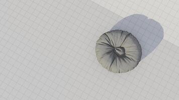 3d rendering round beanbag on blueprint photo