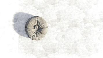 3d rendering round beanbag on sketch photo