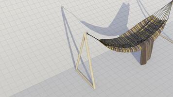 3D illustration of a relaxing hammock photo