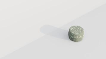 3d rendering round pouf photo