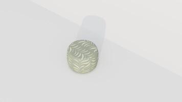 3d rendering round pouf photo