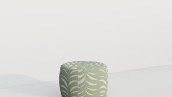 3d rendering round pouf photo