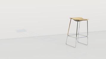 3d rendering wake stool and bar chair on white background photo