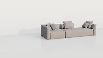 3d rendering sofa on white background photo