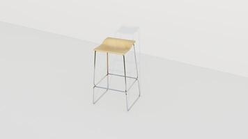 3d rendering wake stool and bar chair on white background photo