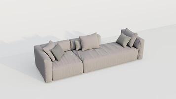 3d rendering sofa on white background photo