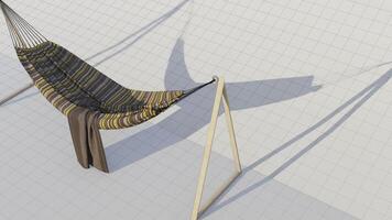 3D illustration of a relaxing hammock photo