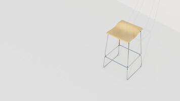 3d rendering wake stool and bar chair on white background photo