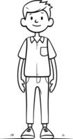 Man in casual clothes of a man in casual clothes. vector