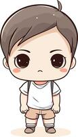 cute little boy cartoon design eps10 graphic vector