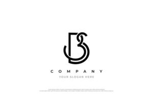 Elegant Letter BS or SB Logo Design vector