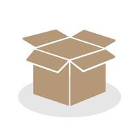 abierto caja icono aislado ilustración. vector