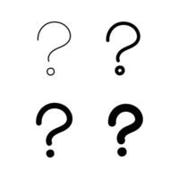 Question mark icon set illustration. vector