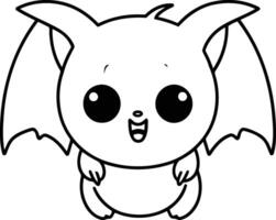 Cute little bat character cartoon illustration. Cute little bat character. vector